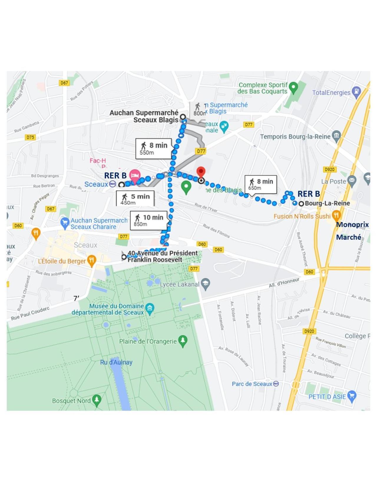 Nice Family Studio In Villa Sceaux 600M Rer B Direct To Notre-Dame Exterior photo